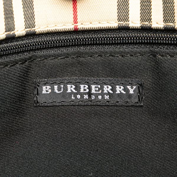 Pre-owned Burberry House Check Canvas Tote Brown