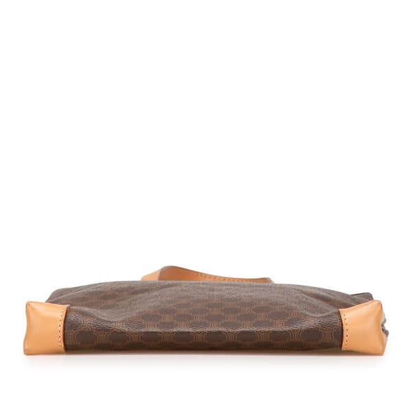 Pre-owned Celine Macadam Coated Canvas Tote Brown