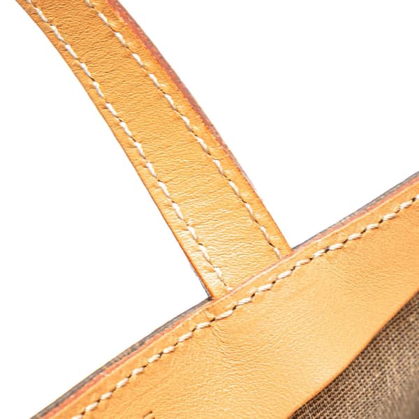 Pre-owned Celine Macadam Coated Canvas Tote Brown