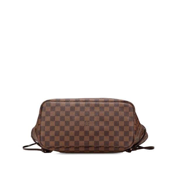 Pre-owned Louis Vuitton Damier Ebene Neverfull MM Brown