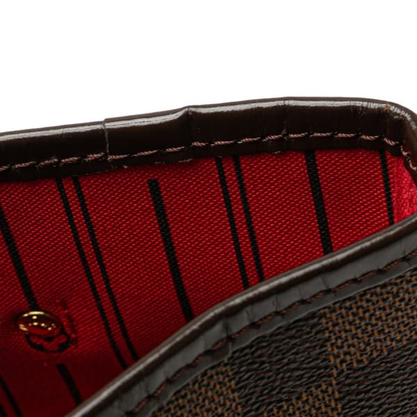 Pre-owned Louis Vuitton Damier Ebene Neverfull MM Brown