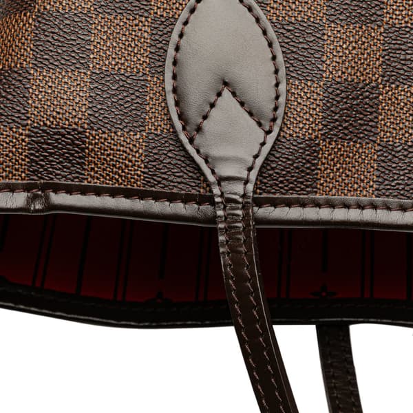 Pre-owned Louis Vuitton Damier Ebene Neverfull MM Brown