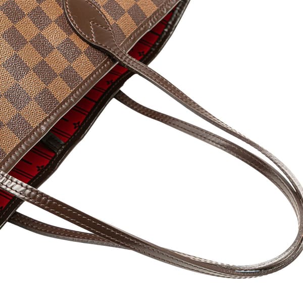 Pre-owned Louis Vuitton Damier Ebene Neverfull MM Brown