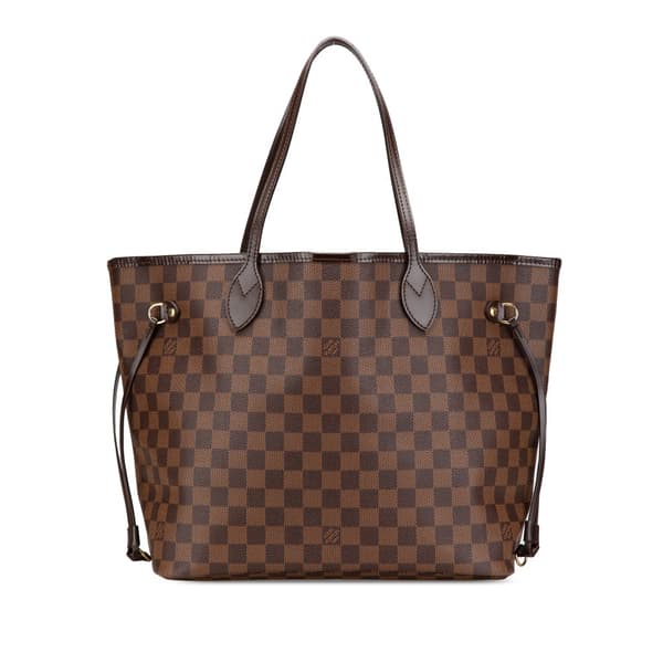Pre-owned Louis Vuitton Damier Ebene Neverfull MM Brown