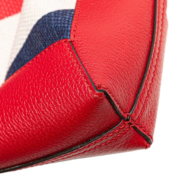 Pre-owned Gucci Canvas Sylvie Baiadera Tote Red