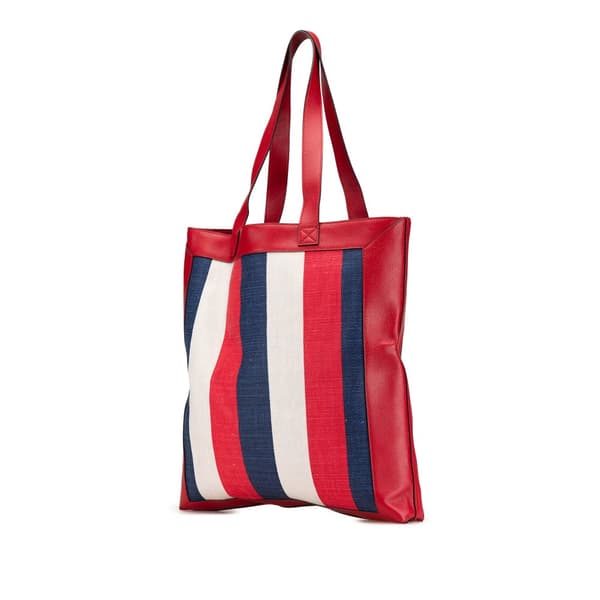Pre-owned Gucci Canvas Sylvie Baiadera Tote Red