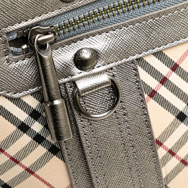 Pre-owned Burberry Nova Check Canvas Tote Brown