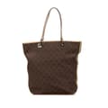 Pikkukuva 1 / 10: Pre-owned Gucci GG Canvas Web Bucket Tote Brown