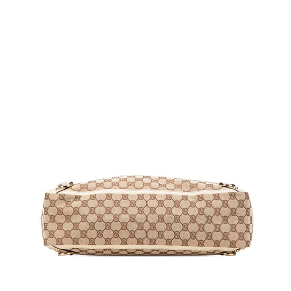 Pre-owned Gucci GG Canvas Abbey D Ring Tote Brown
