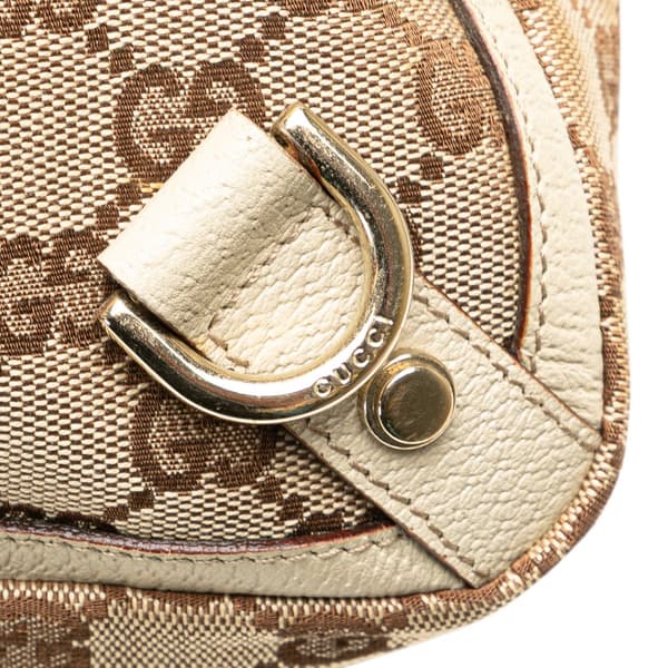 Pre-owned Gucci GG Canvas Abbey D Ring Tote Brown