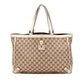 Miniatyrbilde 1 av 10: Pre-owned Gucci GG Canvas Abbey D Ring Tote Brown