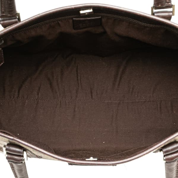 Pre-owned Gucci GG Supreme Tote Brown