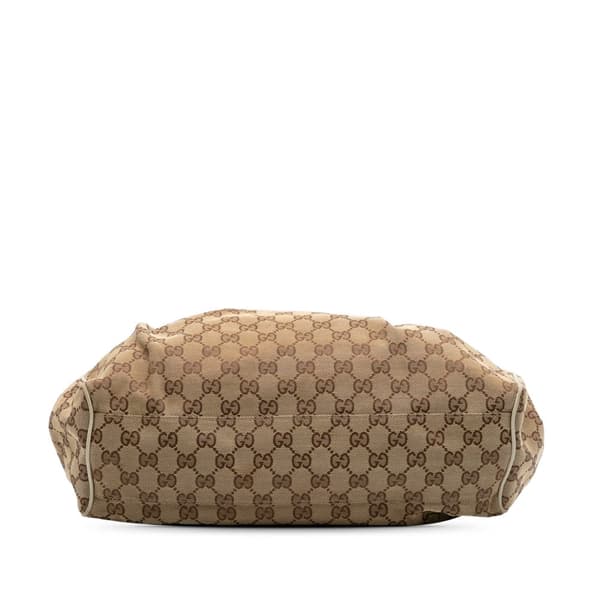 Pre-owned Gucci Medium GG Canvas Sukey Tote Brown