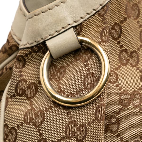 Pre-owned Gucci Medium GG Canvas Sukey Tote Brown