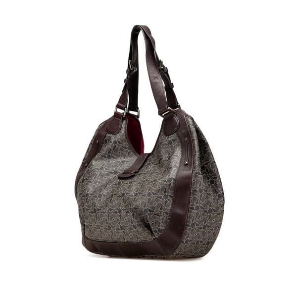 Pre-owned Celine Horse Carriage Coated Canvas Tote Gray