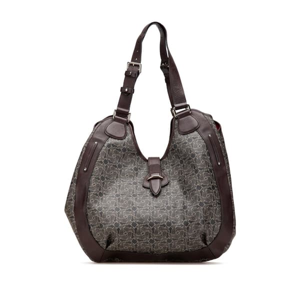 Pre-owned Celine Horse Carriage Coated Canvas Tote Gray
