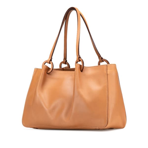 Pre-owned Gucci Leather Tote Brown