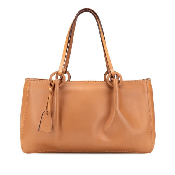 Pre-owned Gucci Leather Tote Brown