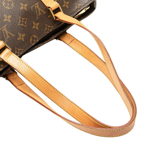 Pre-owned Louis Vuitton Monogram Cabas Piano Brown