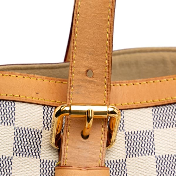 Pre-owned Louis Vuitton Damier Azur Hampstead MM White
