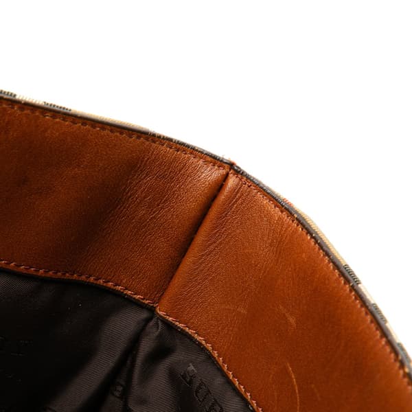 Pre-owned Burberry Haymarket Check Canvas Tote Brown