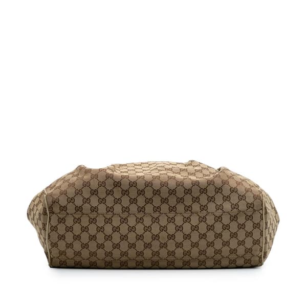 Pre-owned Gucci Large GG Canvas Sukey Tote Brown
