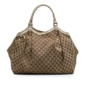 Miniatyrbillede 1 af 10: Pre-owned Gucci Large GG Canvas Sukey Tote Brown