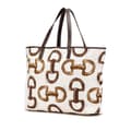 Pikkukuva 2 / 10: Pre-owned Gucci Printed Canvas Horsebit Tote White