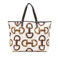 Pikkukuva 1 / 10: Pre-owned Gucci Printed Canvas Horsebit Tote White