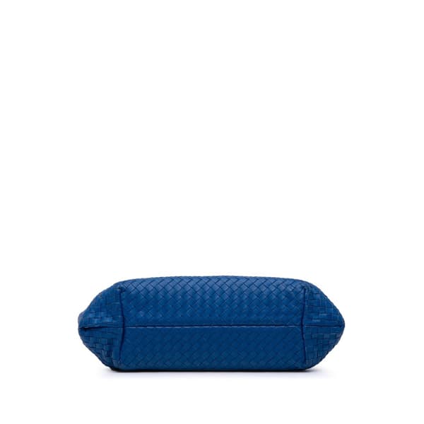 Pre-owned Bottega Veneta Large Nappa Intrecciato Capri Tote Blue