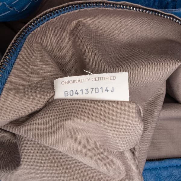Pre-owned Bottega Veneta Large Nappa Intrecciato Capri Tote Blue
