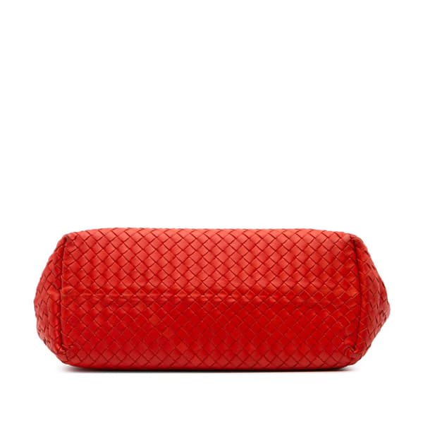 Pre-owned Bottega Veneta Medium Nappa Intrecciato Garda Tote Red