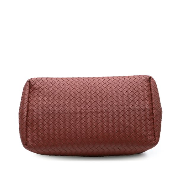 Pre-owned Bottega Veneta Nappa Intrecciato Milano Tote Red