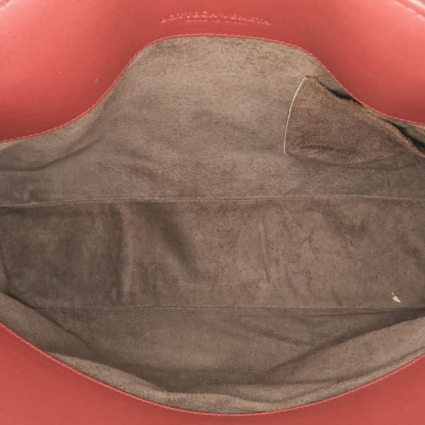 Pre-owned Bottega Veneta Nappa Intrecciato Milano Tote Red