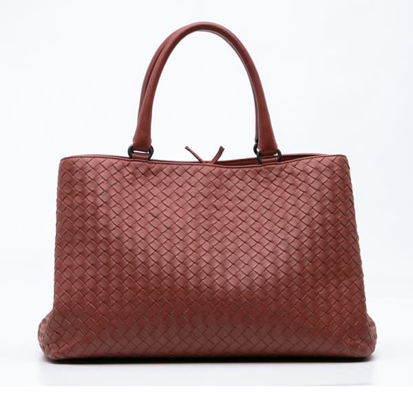 Pre-owned Bottega Veneta Nappa Intrecciato Milano Tote Red