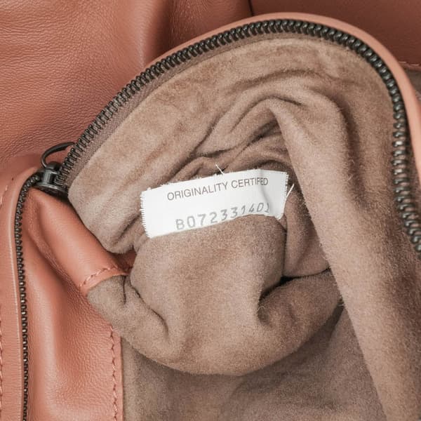 Pre-owned Bottega Veneta Large Nappa Intrecciato Classic Chain Strap Tote Pink