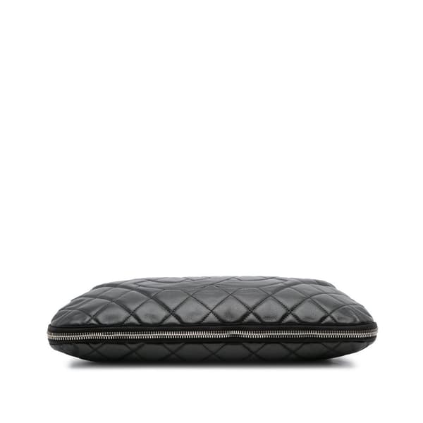 Pre-owned Chanel CC Quilted Caviar Expandable Tote Black