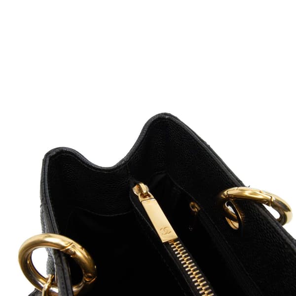 Pre-owned Chanel Caviar Grand Shopping Tote Black