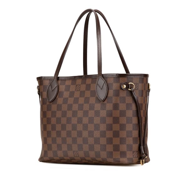 Pre-owned Louis Vuitton Damier Ebene Neverfull PM Brown