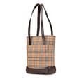 Pikkukuva 2 / 9: Pre-owned Burberry Haymarket Check Canvas Tote Brown