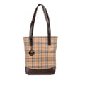 Pikkukuva 1 / 9: Pre-owned Burberry Haymarket Check Canvas Tote Brown