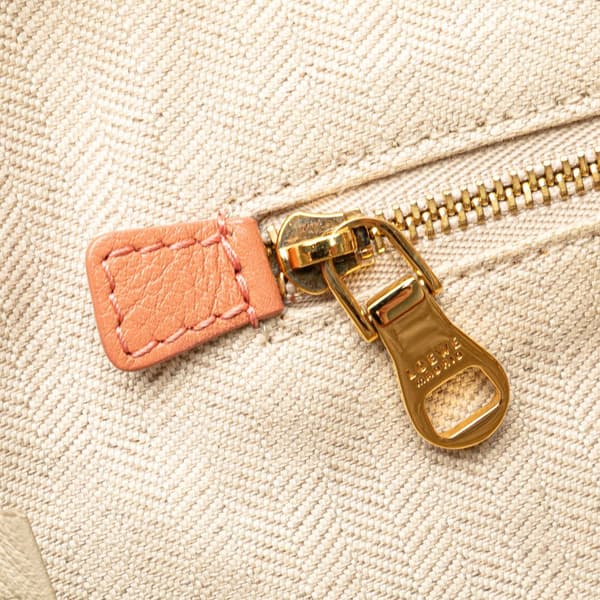 Pre-owned LOEWE Leather Heritage Tote Pink