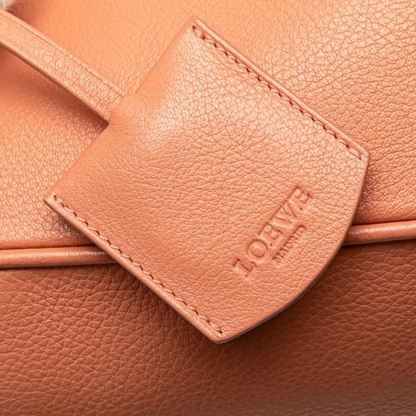 Pre-owned LOEWE Leather Heritage Tote Pink