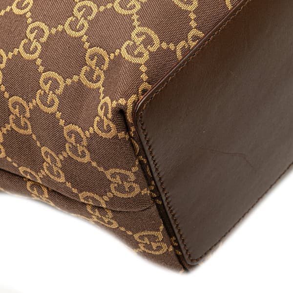 Pre-owned Gucci GG Canvas Tote Brown