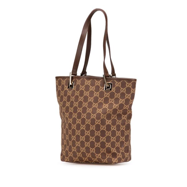 Pre-owned Gucci GG Canvas Tote Brown