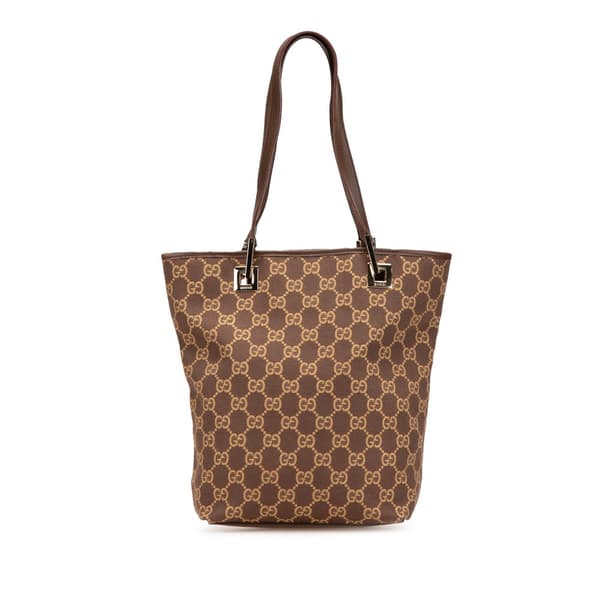 Pre-owned Gucci GG Canvas Tote Brown