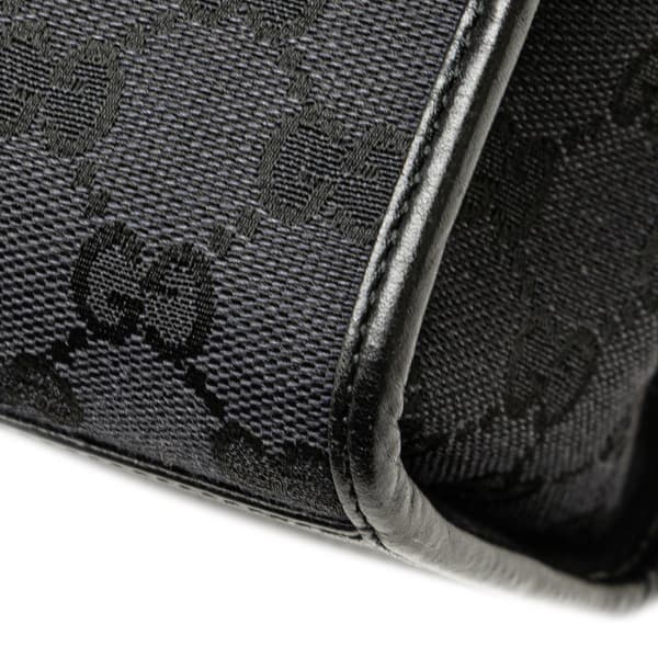 Pre-owned Gucci GG Canvas Jackie Tote Black