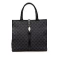 Miniatyrbillede 1 af 10: Pre-owned Gucci GG Canvas Jackie Tote Black