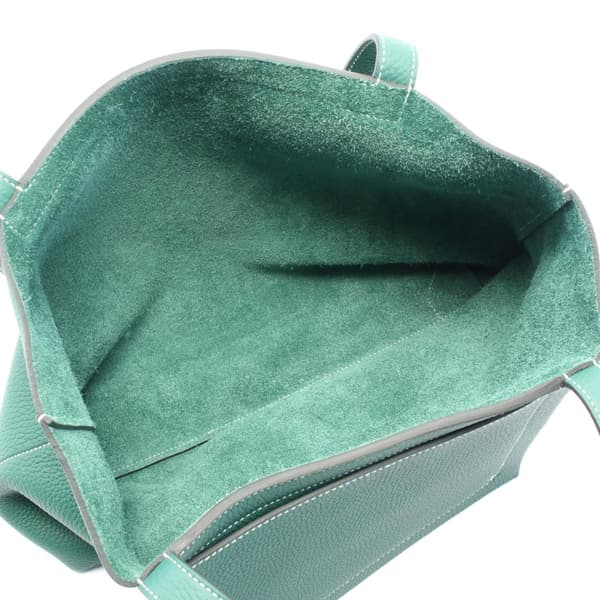 Pre-owned Hermès Clemence Cabasellier 31 Green