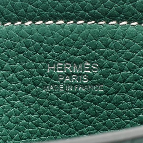Pre-owned Hermès Clemence Cabasellier 31 Green